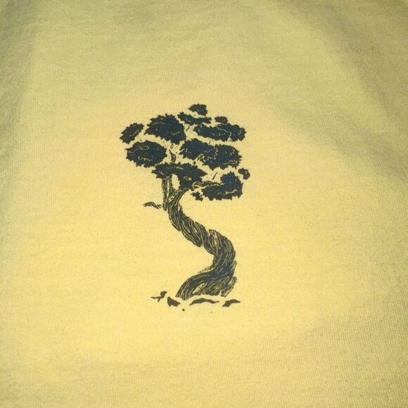 NWT Denver Zoo Summer Promo Tee Graphic Bonzai USA Grown Ring Spun Cotton Yellow - Picture 4 of 8